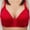 Red #6, variant on Voncos Plus Size Bras No Wire Thin Front Opening Buckle Everyday Bras for Women Black Bra Size 3XL