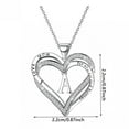 thumbnail image 3 of Jewelry Alphabet Letter Silver Plated Dainty Initial Charm Necklace Heart Pendant Necklace Heart Necklace for Women Letters Necklace R, 3 of 8