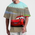 thumbnail image 3 of Camisetas de Disney Pixar Cars Lightning McQueen para hombre, ropa, camisetas de dibujos animados, camisetas casuales para niños, niñas y adolescentes, 3 of 5