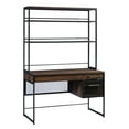 thumbnail image 2 of Sauder Briarbrook Engineered Wood Computer Desk with Hutch in Barrel Oak, 2 of 10