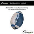 thumbnail image 6 of Champion Sports Soft Foam Mini Football, Blue/White, 8", 6 of 6