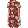thumbnail image 3 of Short Sleeve Dress for Women Summer 2024 with Pockets Crewneck Tie Dye Striped Print Casual T Shirt Dress Loose, 3 of 4