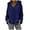 Navy, variant on Ugly Christmas Sweater for Women,Women's Plus Size Casual Loose Hooded Long-Sleeved Sweater Solid Color Top - Gifts for Women