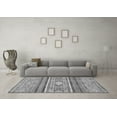 thumbnail image 3 of Ahgly Company Indoor Round Abstract Gray Modern Area Rugs, 3' Round, 3 of 4
