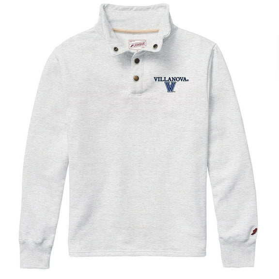 Men's League Collegiate Wear Gray Villanova Wildcats 1636 Fleece Quarter-Snap Pullover Top
