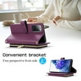 thumbnail image 4 of Nalacover for Samsung Galaxy S20 FE Premium PU Leather Crossbody Case with Shoulder Strap & Wrist Strap,Shockproof Magnetic Flip Kickstand Credit Card Slots Zipper Wallet Phone Case,Darkpurple, 4 of 12
