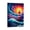 Frame, variant on Larbulse Pixel Art Style Lighthouse Atop Ocean Wave Star Colorful Clouds Canvas Wall Art Home Decor Poster Vintage Funny Print Picture Abstract Bedroom Living Room Kitchen Posters Decor