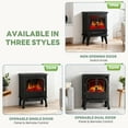 thumbnail image 6 of Freestanding Electric Fireplace Heater, 26" Single Door Indoor Fireplace Heater with 3D Realistic Flame Effect, Overheating Safe Design, 12H Timer&Remote Control, 750W/1500W, Black, 6 of 8