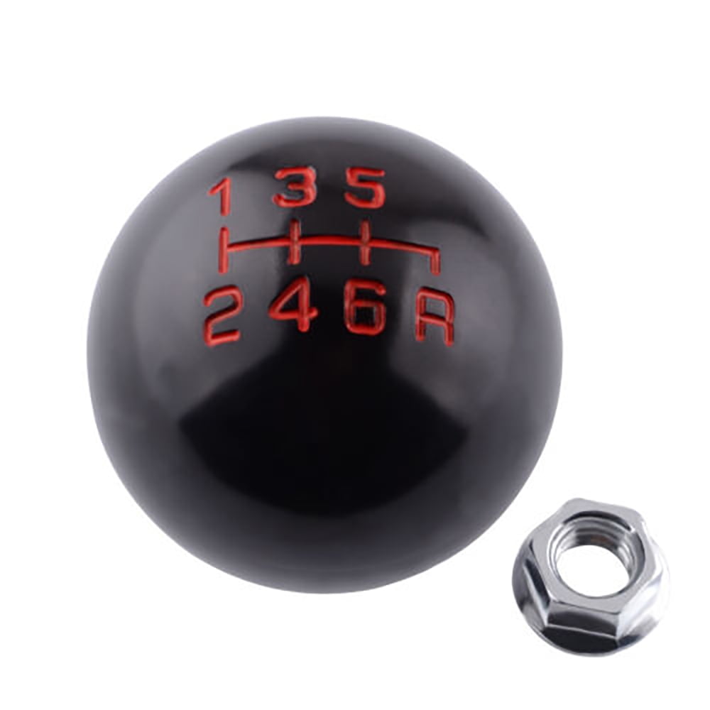 5 6 Speed Manual Shift Knob Gear M10x1.5 Thread Aluminum Round for