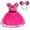 Rose Red, variant on Baby Girl Polka Dots Mini Mouse Costume Birthday Party Tulle Dresses with Headband, 12 Months-7Y