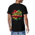 thumbnail image 3 of T-shirt Jamaica Colorf  Soft Cotton Adult Heat-Transfer Graphic T-Shirt - 180g Breathable Fabric, Unisex Summer Casual Wear with Durable Heat-Printed Design, 3 of 10