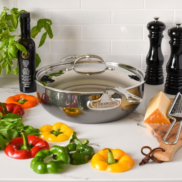 Hestan NanoBond Titanium Stainless Steel Frying Pan - 8.5 Inch, Non-Toxic, Induction Compatible