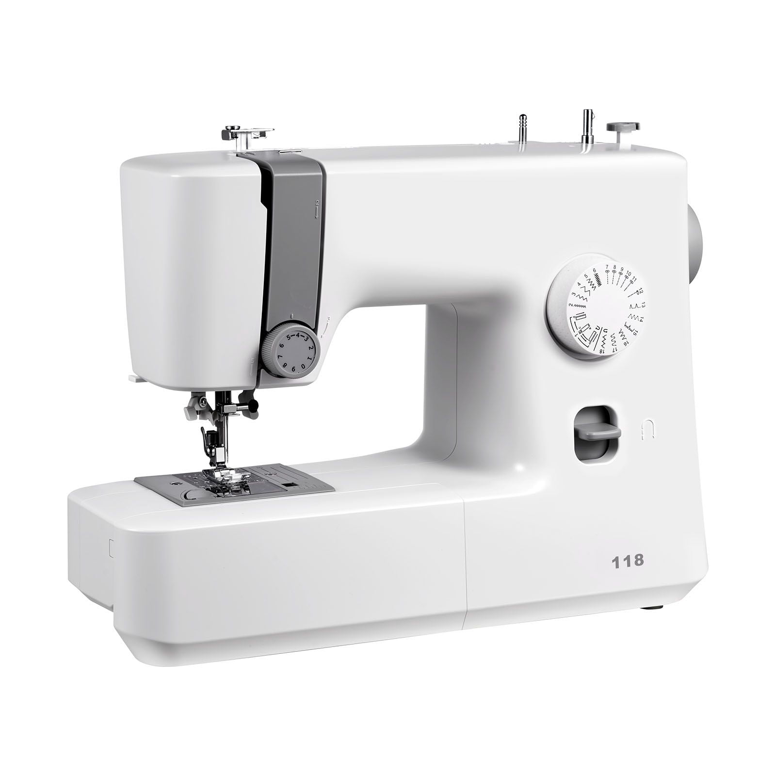 Sewing Machine,18 Stitch Applications,with LED Light&Foot Pedal,Simple Dial Control,Interior Metal Frame,Lightweight&Portable Beginner Sewing Machine for Adults Crafts&Mending