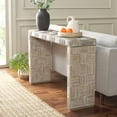 thumbnail image 2 of SAFAVIEH Adkin Rustic White Wicker Rectangle Console Table (53.1 in. W x 17.7 in. D x 29.9 in. H), 2 of 10