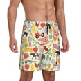 thumbnail image 2 of Uemuo Farm Pattern Men's Short Pajama Pants – Soft & Breathable Lounge Shorts, Elastic Waistband with Pockets, Lightweight Sleepwear for All-Season Comfort-Medium, 2 of 6