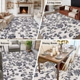 thumbnail image 6 of Spring Flowers Large Area Rugs for Bedroom Living Room, Soft Non Slip Carpet Bedside Rug, Farmhouse Dark Blue Pastoral Floral Leaf Rectangular Floor Cover Kitchen Accent Rug 8'x10' for Office, 6 of 9