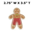 thumbnail image 2 of Gingerbread Man - Christmas - Iron on Applique/Embroidered Patch, 2 of 2