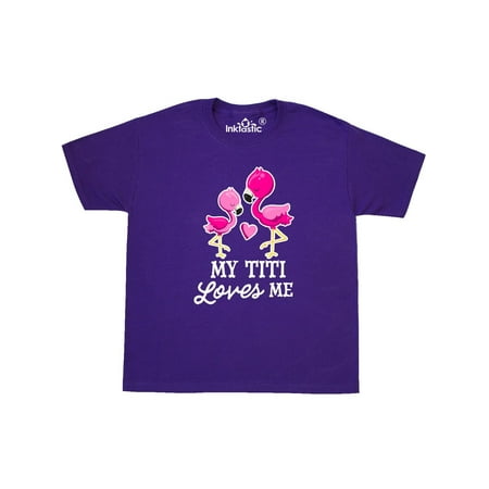 

Inktastic My Titi Loves me with Two Flamingos Youth T-Shirt