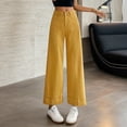 thumbnail image 2 of Fiaer,Jeans for Women,Cargo Pants Women Oversized High Waisted Women Baggy Wide Leg Casual Denim Trousers Stretch Loose Fit Slacks Yellow XXL, 2 of 4