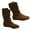 Coffee, variant on Slouchy Mid Calf Boots for Women with Lining Wide Calf Winter Thermal Snow Boots