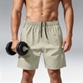 thumbnail image 2 of LWavelet Workout Shorts Men Relaxed Fit Drawstring Hiking Shorts Sports Elastic Waist Beach Athletic Shorts with Pockets, 2 of 7