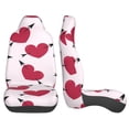 thumbnail image 3 of Easy to Install Car Universal Seat Cover, Pink Heart Cupid Arrow Four Seasons Universal Front Seat Cover, 2-Piece, 3 of 8