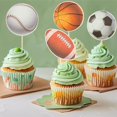 thumbnail image 3 of STATWTHMA 24 Piezas de Decoraciones para Cupcakes con Temática de Pelotas Deportivas, 3 of 7