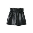 thumbnail image 4 of Dewadbow Autumn Winter Kids Girls A-Line Leather Skirts Toddler Infant High Waist Midi Skirt with Pockets, 4 of 6