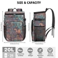 thumbnail image 3 of Travel Cooler Bag - Paisley Pattern Camping Beer Cooler Backpack with Bottle Opener- Waterproof Insulated Picnic Backpacks - Cooler Bag for Beach, 3 of 6