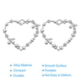 thumbnail image 4 of Uxcell Heart Flower Shape Alloy Open Back Bezel Pendants DIY Hollow Frame, Light Silver 10 Pack, 4 of 5