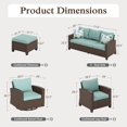 thumbnail image 7 of Sophia & William 7 Pieces Wicker Patio Furniture Set with Swivel Chairs 9-Seat Outdoor Conversation Set, Blue, 7 of 7