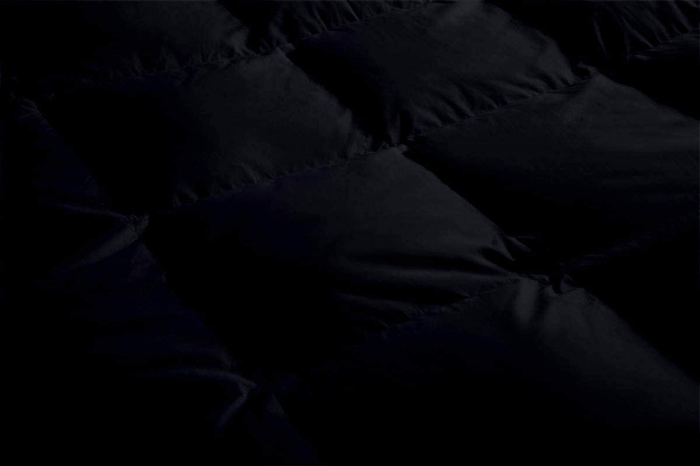 All-Season luxury Box Comforter King/California King Sized 94 by 104 inch Black Solid, 1 Piece Soft Quilted Box Stitched Box Comforter 800 TC 100% Egyptian Cotton