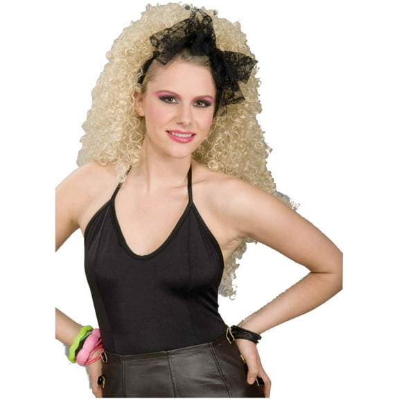 80s Lace Headband - Black