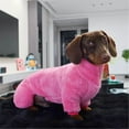 thumbnail image 4 of UOSIA Dachshund Dog Fleece Jumpsuit Turtleneck Sweater, Suitable for Dachshunds, Winter Dog Pajamas, 4 of 5