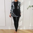 thumbnail image 5 of Qingpeng Two Piece Swimsuits for Women Full Cover Long Sleeve Rash Guard Pants Bathing Suit Modest Swimwear, 5 of 7