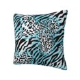 thumbnail image 2 of YFYANG Square Decorative Throw Pillow Case (Without Pillow Insert), Blue Zebra Stripes Print Pattern Bedroom Sofa Car Cushion Cover, 20"x20", 2 of 9