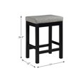 thumbnail image 3 of Lexicon Connected 4 Piece Wood Counter Height Dining Set in Black, 3 of 5