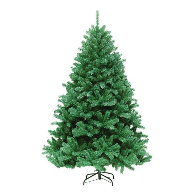 Árbol de Navidad artificial de 24 pulgadas, pino navideño clásico con soporte de metal sólido, verde sin iluminación