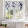 thumbnail image 4 of Abstract Ombre Valances for Windows, 42 x 12in, Purple Lily Wood Grain Rod Pocket Kitchen Valance Curtain Light Filtering Window Treatments for Living Room Bedroom, 1 Panel, 4 of 7