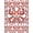 Red Coral Cream, Pattern 4, variant on ODIKA 4'x6' Washable Area Rug Retro Arcade Style Octopus Feline Pixel Art Decorative Floor for Bedroom, Reading Nook, Pet Friendly & Non-Shedding