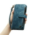 thumbnail image 4 of ELEHOLD Zipper Wallet Case Compatible with iPhone 14 Pro,PU Leather Soft TPU with Kickstand Shockproof Cash&Card Slot Full Len Protection Shock-Resistant Case Cover for iPhone14 Pro 6.1 inch,Blue, 4 of 13