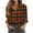 Multicolor 14, variant on hotojiny Womens Button Down Shirts Trendy Casual Plaid Long Sleeve Lapel Blouse Lounge Spring Summer Tops