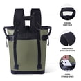thumbnail image 4 of Mochila Cooler Buffalo Gear de 18 litros a prueba de fugas, color verde militar, 4 of 7
