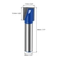 thumbnail image 2 of Unique Bargains 11mm Dia 8mm Shank Bottom Cleaning Router Bit 2 Flutes Carbide Tipped Cutter Uncoated for Woodworking, 2 of 5