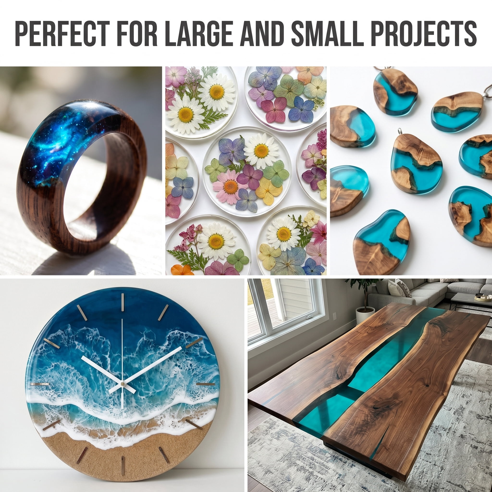 18oz Crystal Clear Epoxy Resin Kit | Self-Leveling High-Gloss No Yellowing No Bubbles | 1:1 Ratio Casting Resin for Table Tops, Crafts & DIY Projects