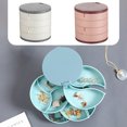 thumbnail image 1 of Jewelry Storage Box Plastic Necklace Container Dust-proof Box Plastic Jewelry 360 Degrees Rotating Jewelry Organizer, White, 1 of 8