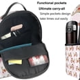thumbnail image 5 of Lsque Dachshund Dog Puppy Pattern Backpack – School Travel Canvas Daypack with Ergonomic Padded Straps, Multiple Compartments & Leather Handle, 5 of 5