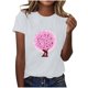 thumbnail image 2 of Fiudx Ofertas y Liquidaciones Top de Manga Corta con Cuello Redondo y Estampado de Pecho para Mujer, 2 of 4