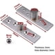 thumbnail image 2 of Bisagras de pivote de puerta de rotación oculta de 360 ​​​​grados Bisagra de pivote de 4 piezas para puerta Bisagra de acero inoxidable engrosada Bisagra de puerta inferior superior de madera para vi, 2 of 5