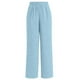 thumbnail image 4 of Pantalones boho palazzo de mujer, cintura alta, pierna ancha, estampado floral, estilo informal de verano con bolsillos, tallas S-XXL, 4 of 5